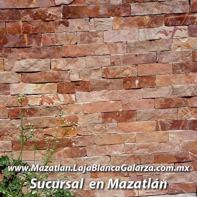 Fachaleta de Piedra Laja Roja Tlayua en Mazatlan