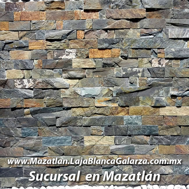 Fachaleta de Piedra Laja Verde Militar en Mazatlán